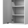 Weißer Vicco Badschrank Eliza (40x65 cm) mit offener Tür und zwei Einlegeböden.