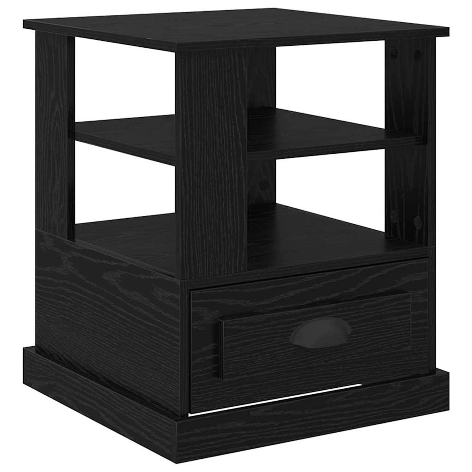 vidaXL Nachttisch Schwarz Eichen-Optik 50 x 50 x 60 cm Holzwerkstoff 881410