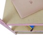 Detailansicht: Pinkes PROREGAL Schwerlastregal mit Laptop und Ordnern. Ideal als Keller- oder Garagenregal.