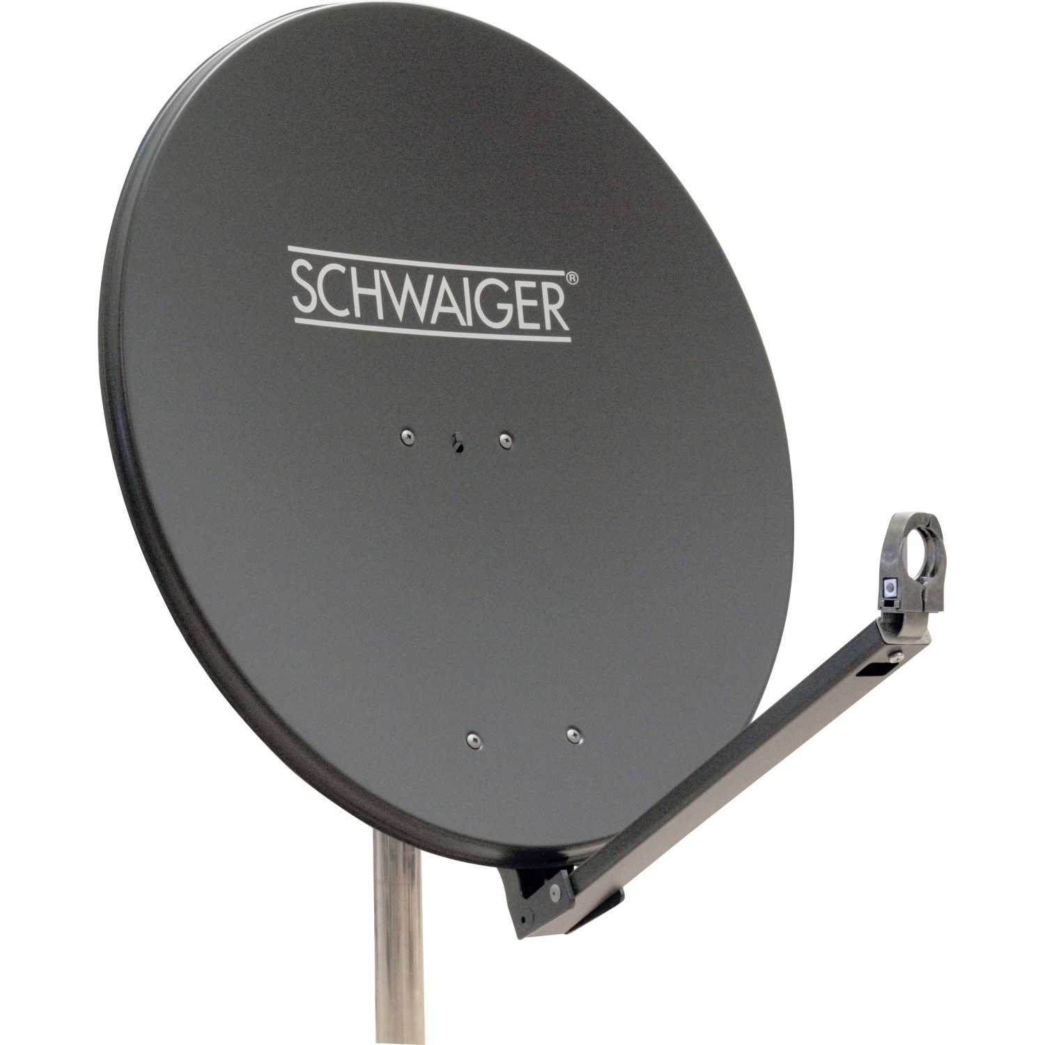 Schwaiger Aluminium Satellitenschüssel Parabolantenne Ø 75 cm Anthrazit