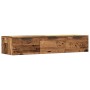 vidaXL Wandschrank in Altholz-Optik, 102x30x20 cm, mit drei Schubladen. Ideal als Wohnzimmerschrank.