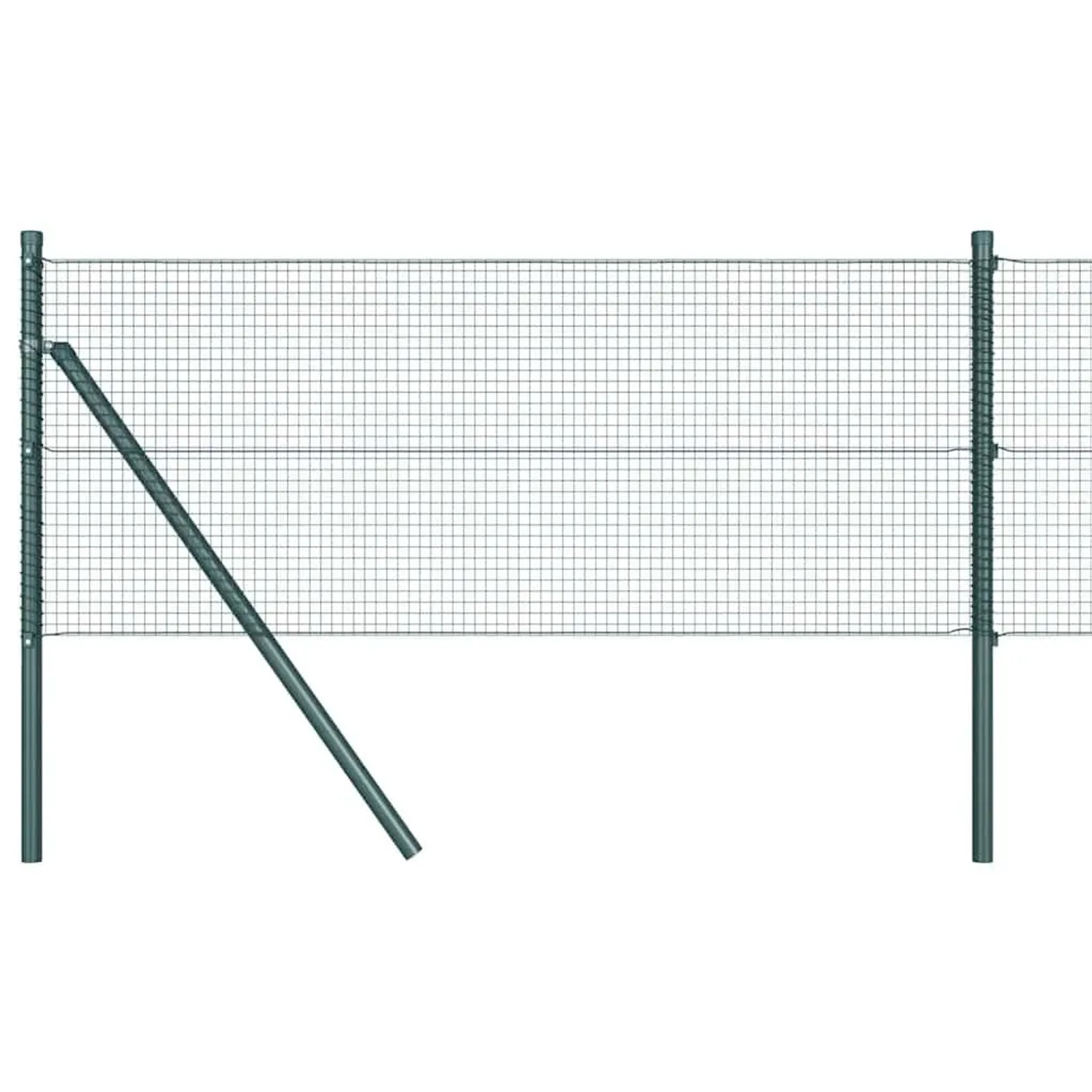 vidaXL Zaunpfosten Grün 10 x 0,4 m 16 x 16 mm Maschen Stahl und PVC 3351675 günstig online kaufen