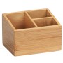 Wenko Bambus Organizer Terra mit 3 Fächern, naturfarben, für Bad und Büro.