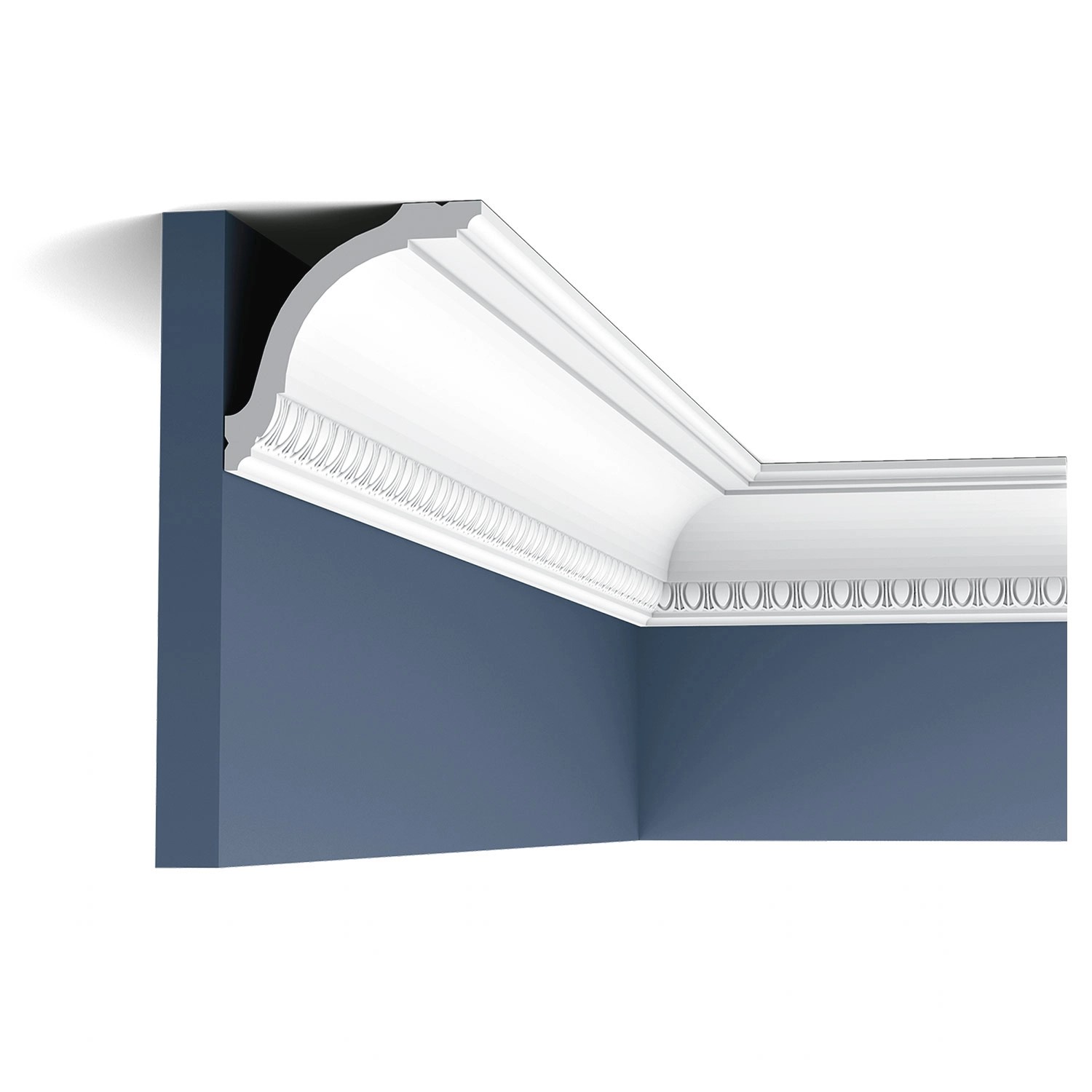 ORAC DECOR CX128 AXXENT Stuck Eckleiste Wand-Decken-Leiste Profil Zierelement 2m 200 cm x 9,4 cm x 9,4 cm Weiß