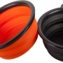Heim RAC Reisenapf 2er Set, klappbar, orange und schwarz, je 500ml für Hunde.