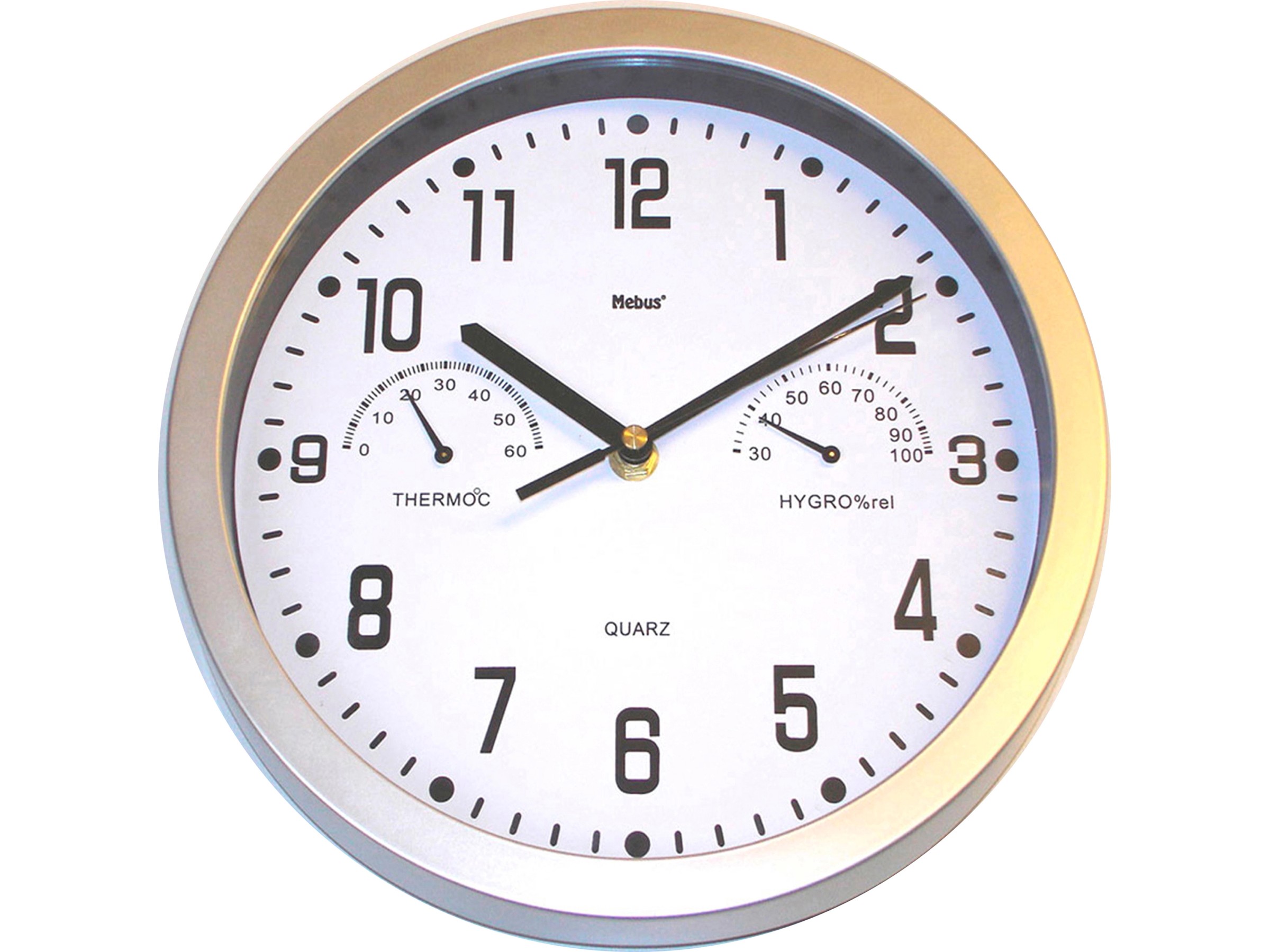 Thermometer Wanduhr Funk Analoge Funk Wanduhr,25 Cm,Thermometer