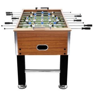 vidaXL Kickertisch Stahl 60 kg 140x74,5x87,5 cm Hellbraun und Schwarz 92502