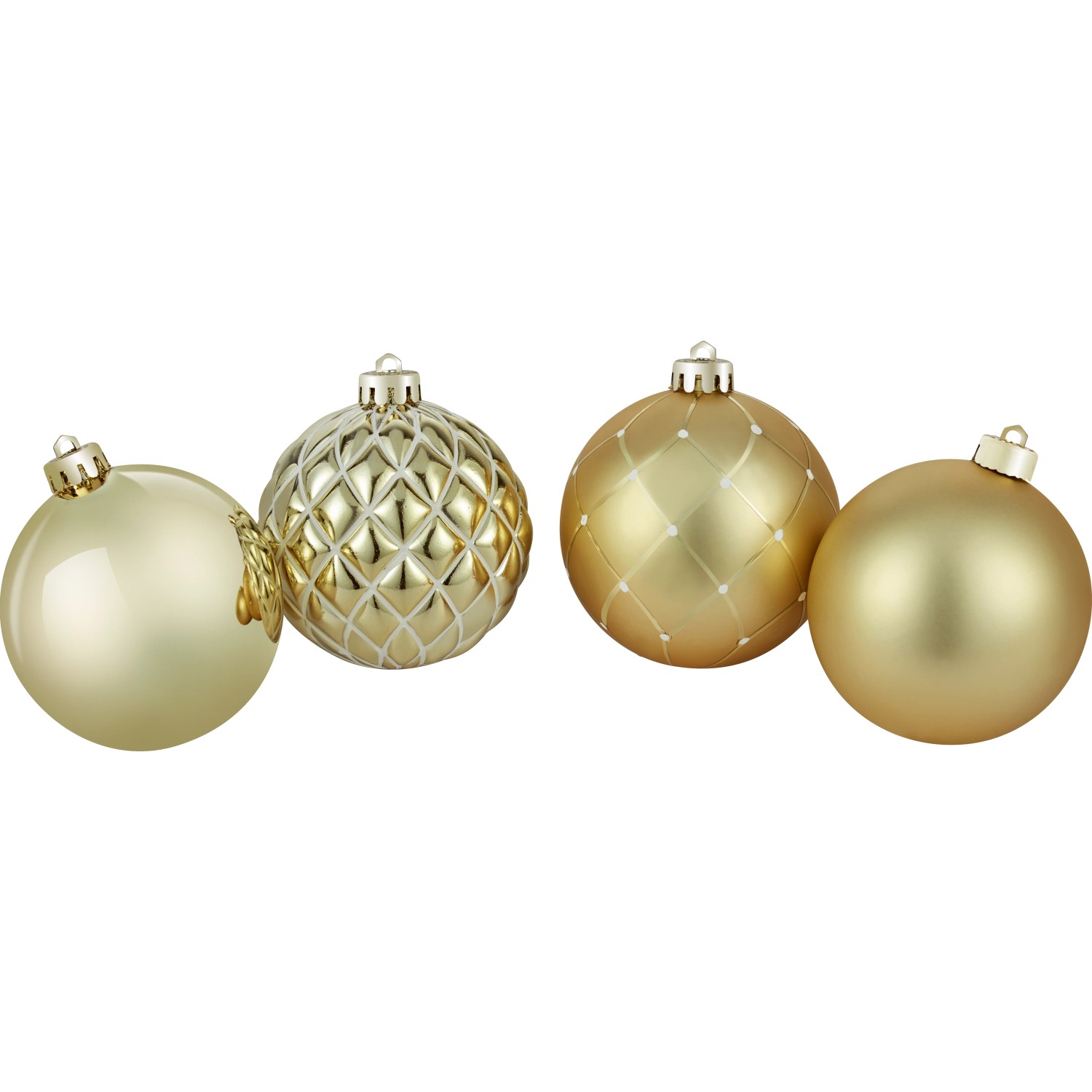 Weihnachtsbaumkugeln Ø 8 cm Kunststoff Gold 6-teilig