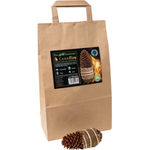 ConeFire Premium Anzünder 20er Tüte, natürliche Grillanzünder Zapfen im Papiersack.