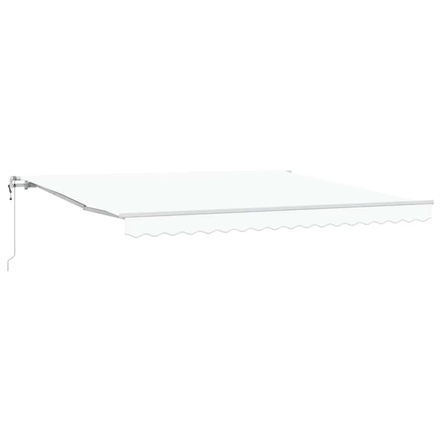 vidaXL Einziehbare Markise Weiß 400 x 350 cm Stoff und Stahl 3330793 günstig online kaufen