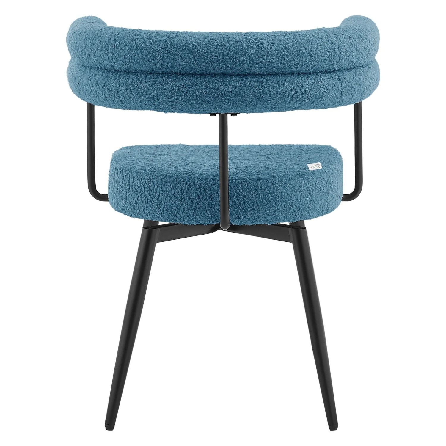 ML-Design Esszimmerstühle Drehbar 4Er Set Blau Teddy-Stoff_7