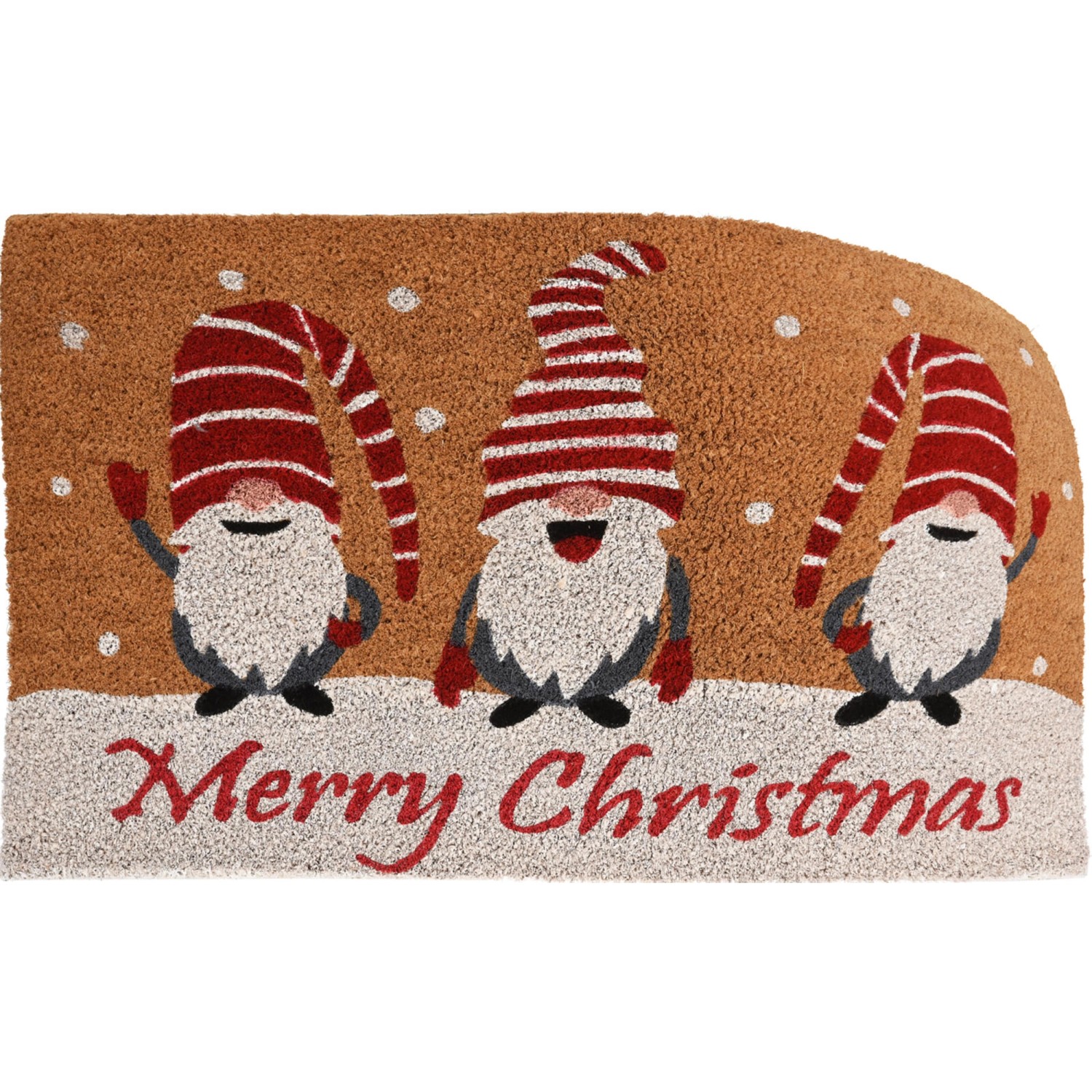 Weihnachtsfußmatte mit Gnome Kokosfaser und PVC 45 x 75 cm Rot-Weiß günstig online kaufen