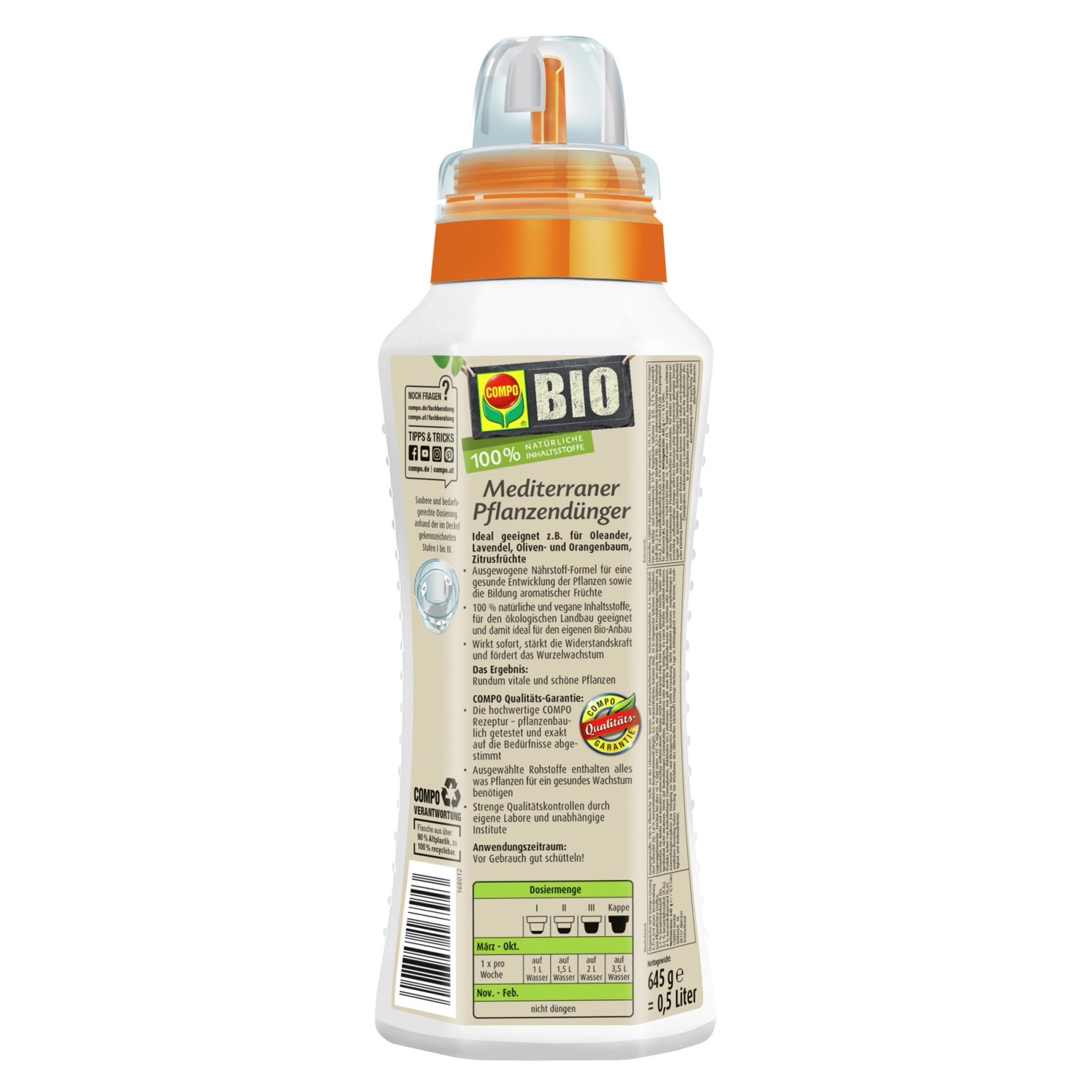 Compo Bio-Pflanzendünger Mediterran 500 ml günstig online kaufen