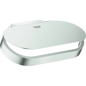Grohe WC-Papierhalter Selection mit Deckel in Supersteel, Wandmontage.