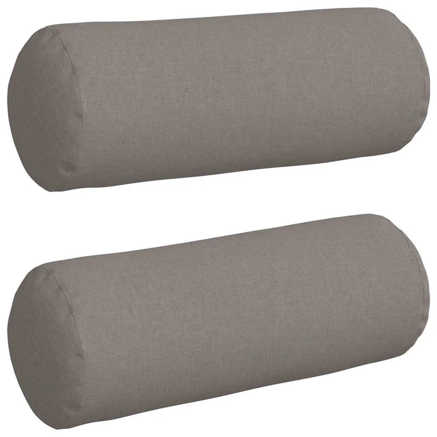 vidaXL Bolsterkissen 2 Stück Taupe Ø 25 x 70 cm Stoff 42014317
