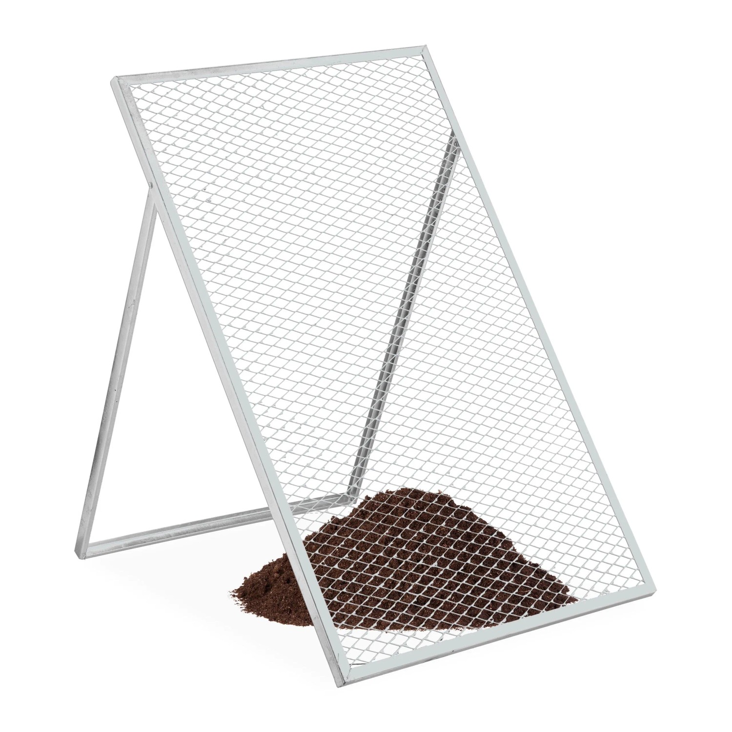 Relaxdays Durchwurfsieb Stahl Silber Klappbar 100 cm x 60 cm x 3,5 cm 3,9 kg