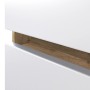 Detailaufnahme: Held Möbel Midischrank Bari, 40 cm, matt Weiß und Wotaneiche Dekor.