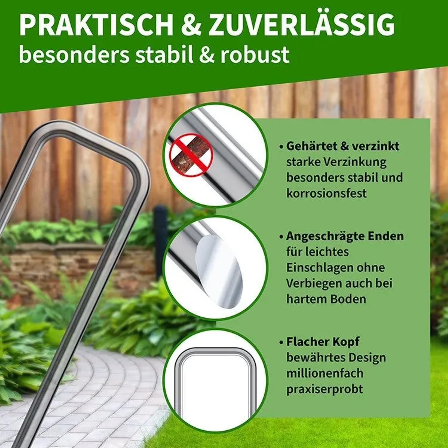 TTL GARDEN Unkrautvlies 100g/m² 1x50m 50m² Rolle Schwarz Inkl. 100 Erdanker 150mm Schwarz Gartenvlies Mulchvlies UV-stabil_4
