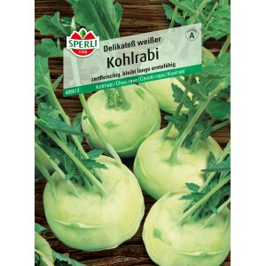 Sperli Kohlrabi Delikateß weißer Samen für zartes Gemüse im Garten.