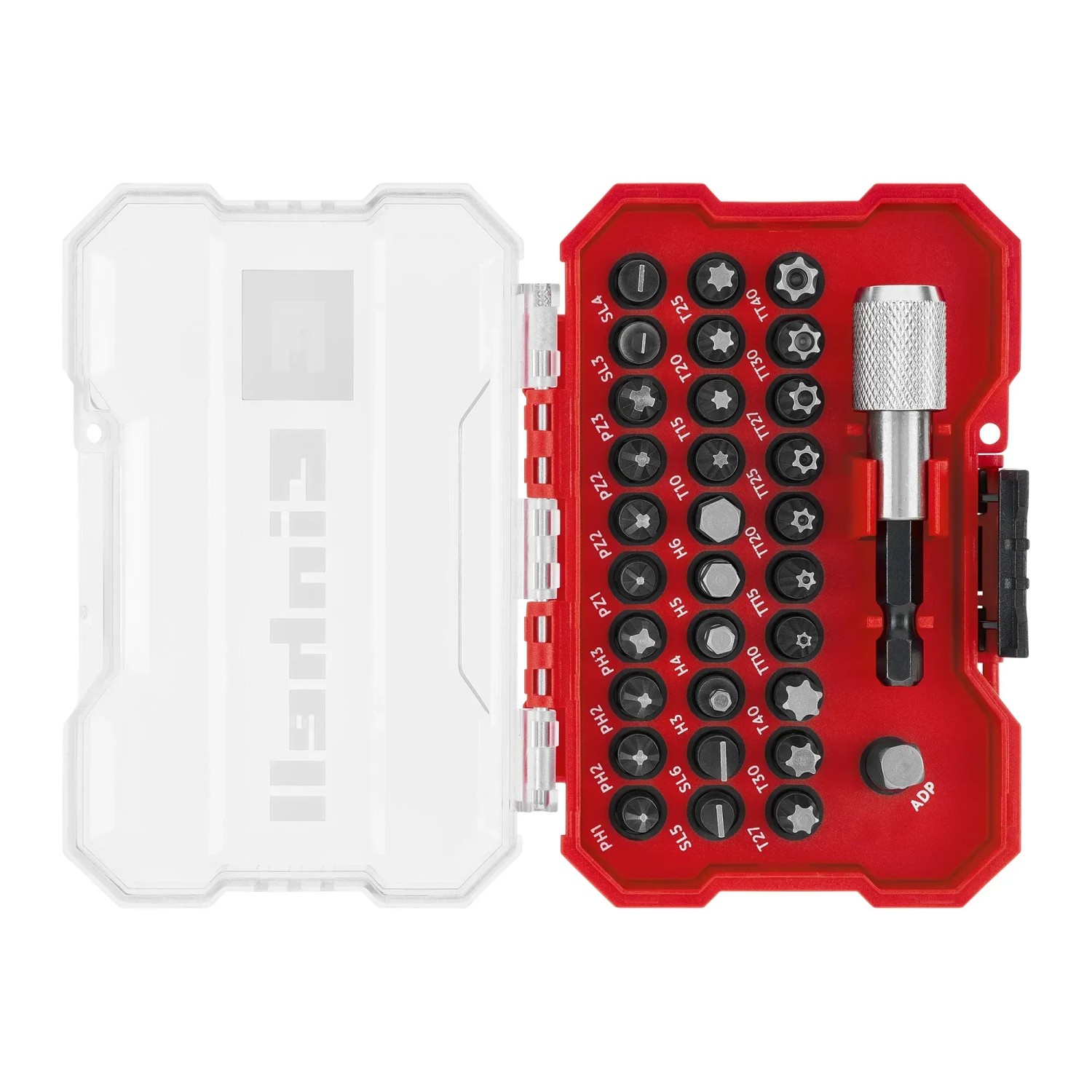 Einhell Bit-Set, 30-teilig im XS-Case mit Gürtelclip. Schraubendreher-Bits aus CrV-Stahl.