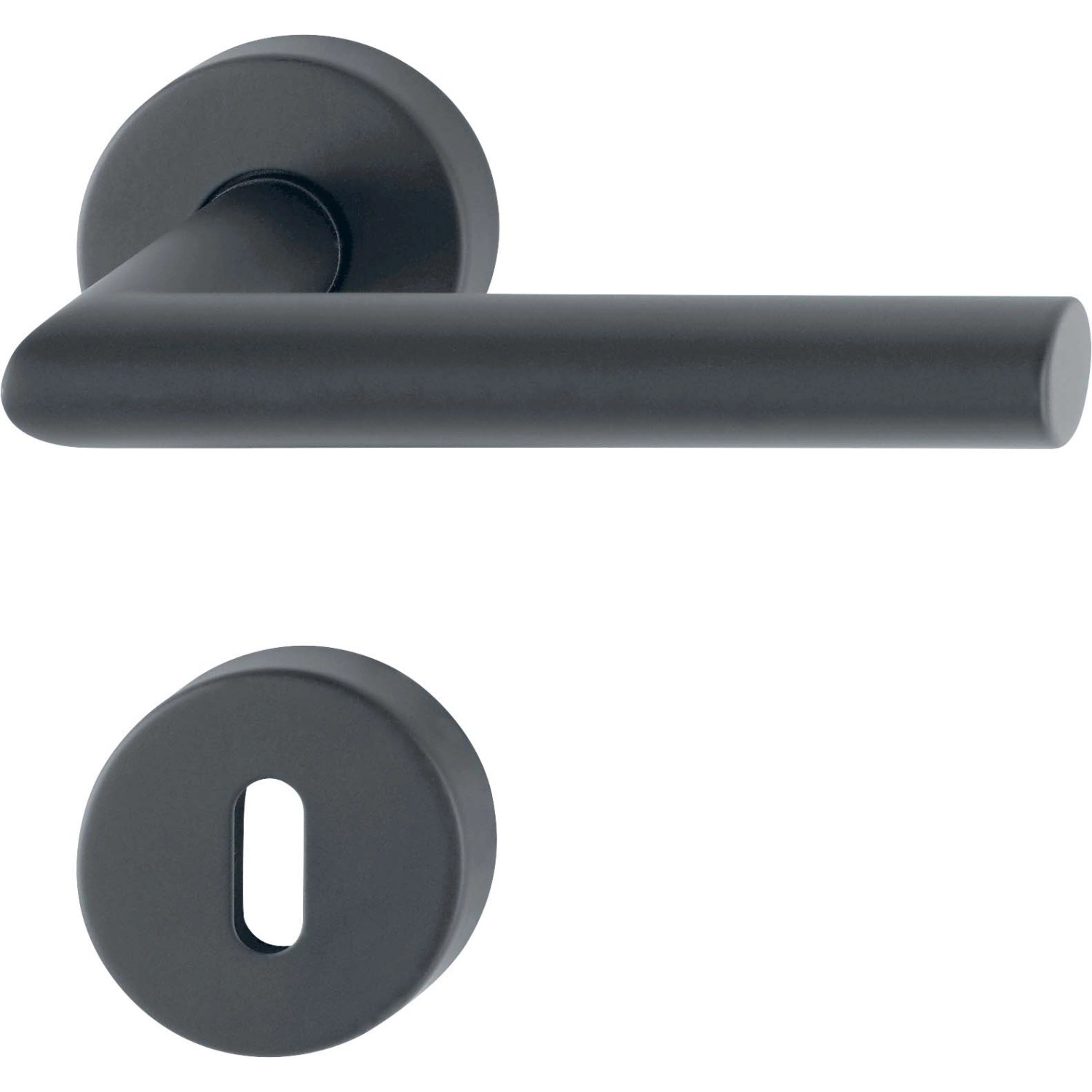 AnsaPro Zimmertür-Rosettengarnitur Hudson Edelstahl Mattschwarz