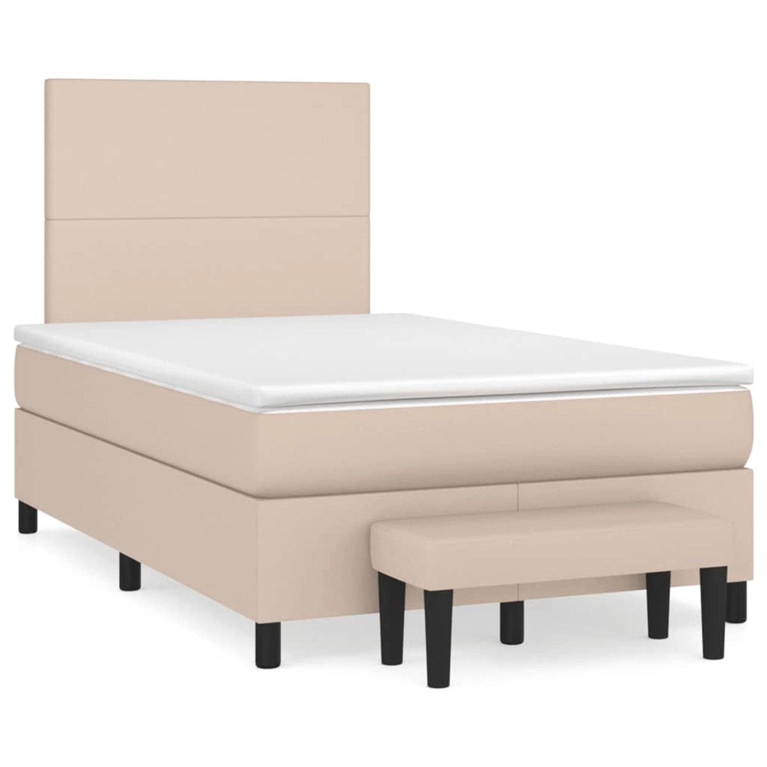 vidaXL Boxspringbett Matratze Cappuccino-Braun 120x190 cm Kunstleder2108489 günstig online kaufen