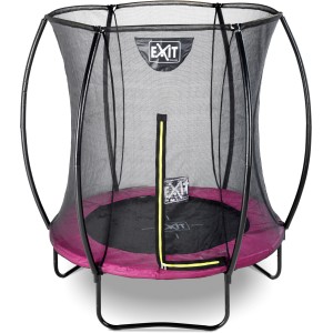 EXIT Silhouette Trampolin D183cm in Rosa mit Sicherheitsnetz für den Garten.