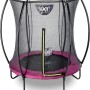 EXIT Silhouette Trampolin D183cm in Rosa mit Sicherheitsnetz für den Garten.
