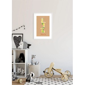 Komar Wandbild ABC Animal I, 30x40 cm, mit Tier-Illustration im Kinderzimmer.