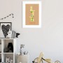 Komar Wandbild ABC Animal I, 30x40 cm, mit Tier-Illustration im Kinderzimmer.