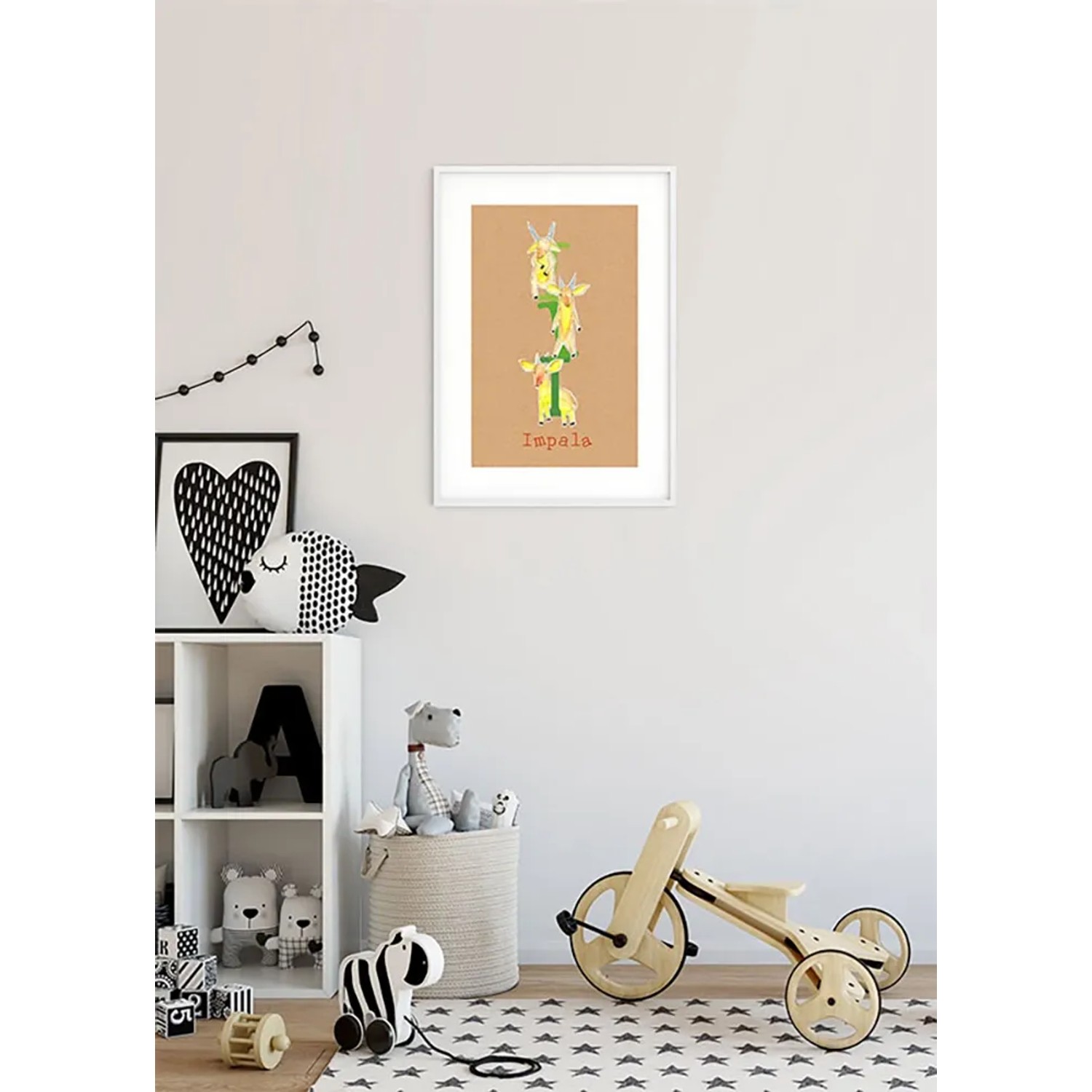 Komar Wandbild ABC Animal I, 30x40 cm, mit Tier-Illustration im Kinderzimmer.