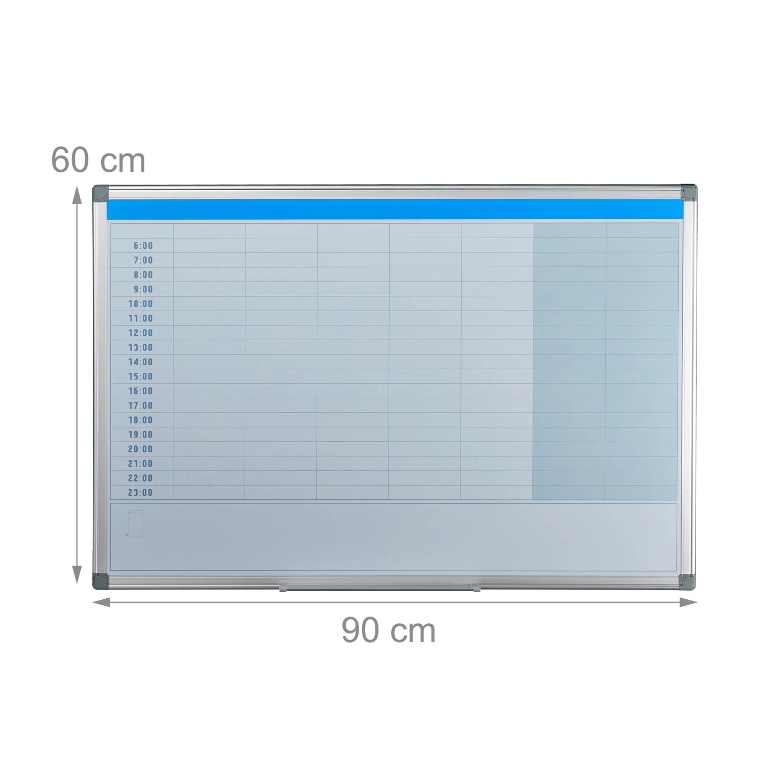 Relaxdays Whiteboard Planer Eisen Weiß Magnetisch Abwischbar 60 cm x 90 cm x 5 cm 2,1 kg_4