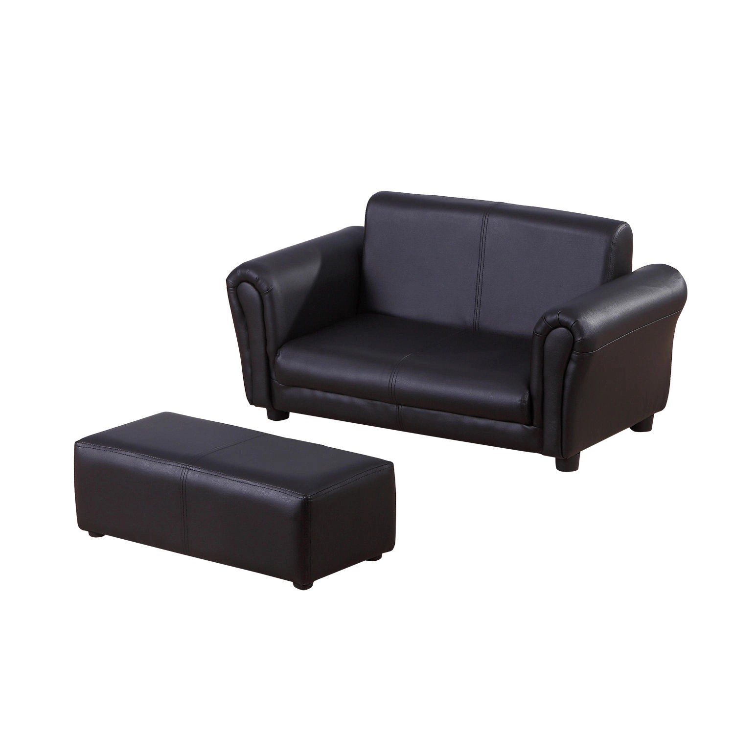 Thumbnail - HOMCOM Kindersessel mit Fußhocker Hocker Schwarz 83 x 42 x 41 cm