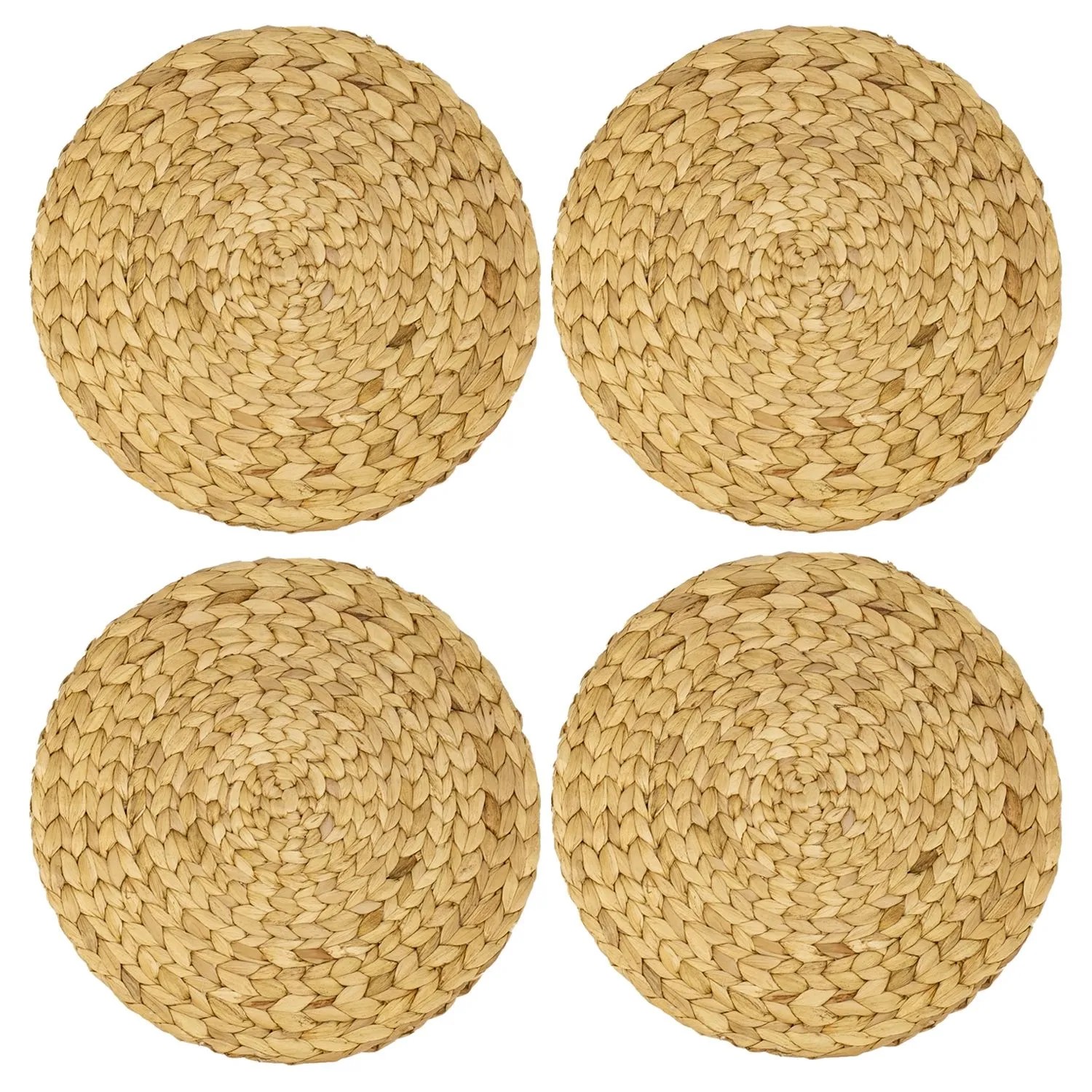 HMF 37231-S4 Tischset Rund Geflochten aus Wasserhyazinthe Platzset Abwaschb günstig online kaufen