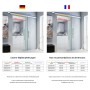 Schwarze inova Loft Glastür 755x2035 mm mit Softclose, Komplettset für Glastüren & Schiebetüren.