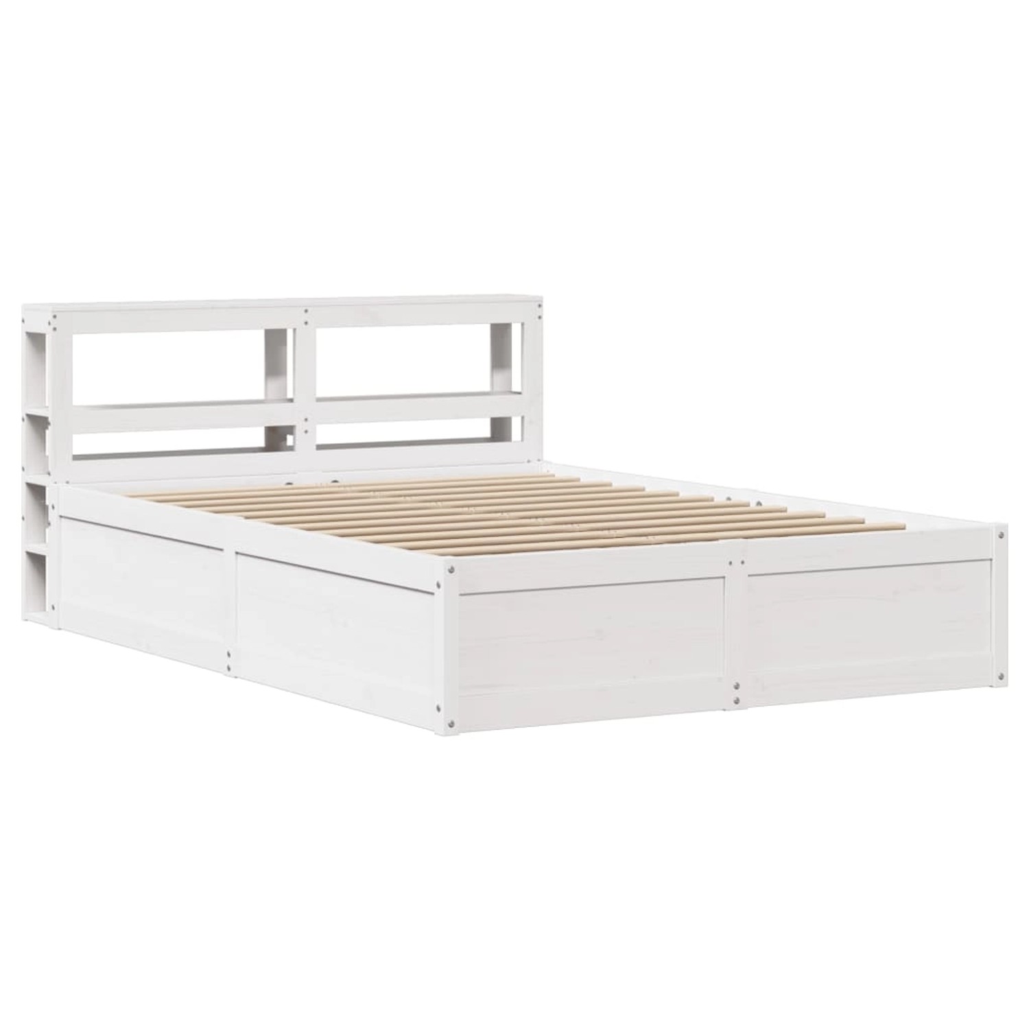 vidaXL Massivholzbett mit Kopfteil Weiß 140x190 cm Kiefer 3306355 günstig online kaufen