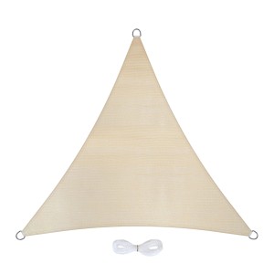 Beiges Jardinion Sonnensegel Dreieck (3x3x3m) für Garten, Balkon oder Terrasse.