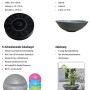 Heissner Solar-Wassergarten Lotusgarden Komplett-Set mit Solarinsel, Behälter und Solarkugeln.