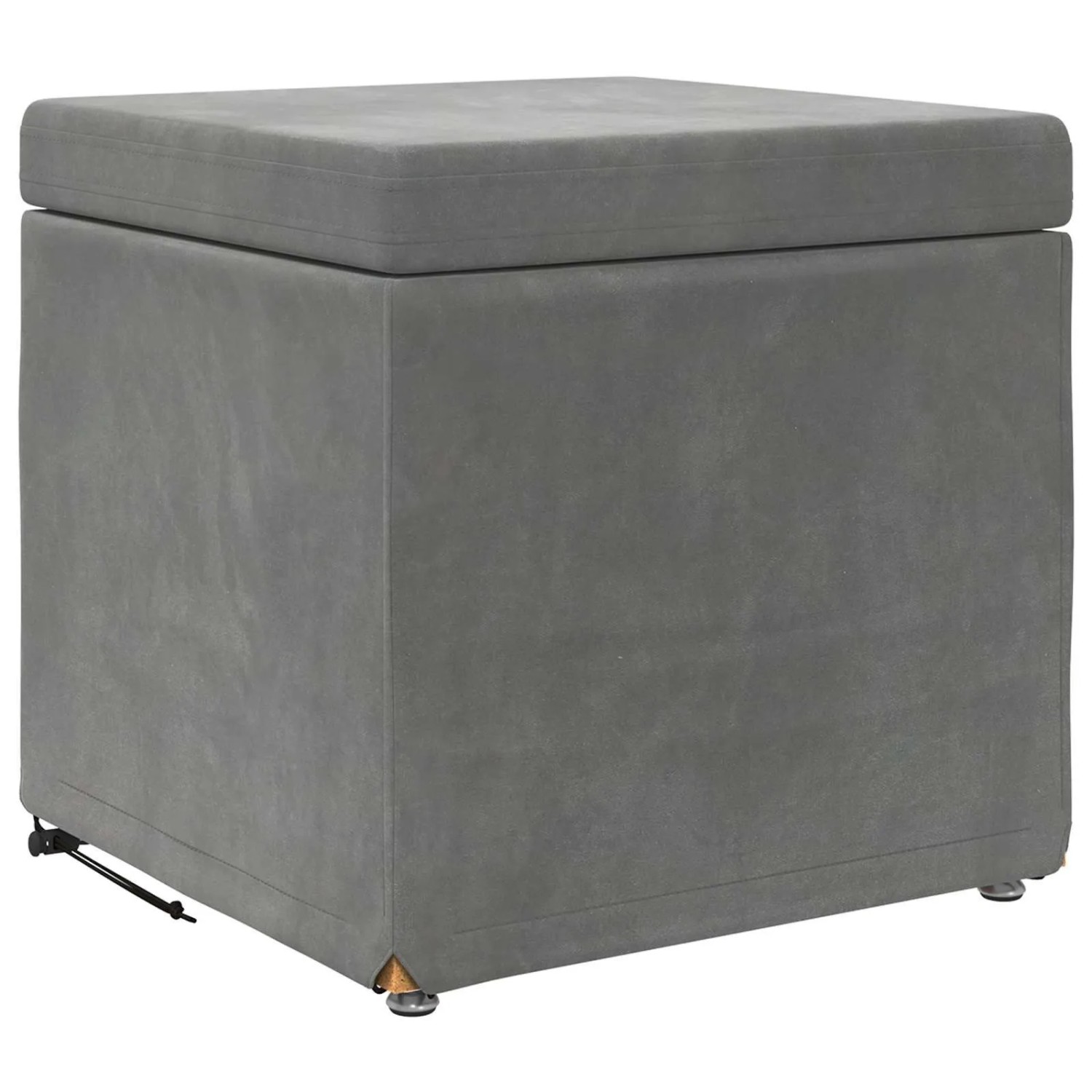 vidaXL Hocker Dunkelgrau 41 x 41 x 40 cm Samt und Engineering Holz 876751