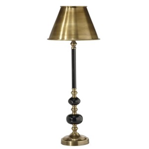 PR Home Tischlampe Abbey, Messing/Schwarz, Metall, 57cm hoch. Dekorative Leuchte für Wohnraum.