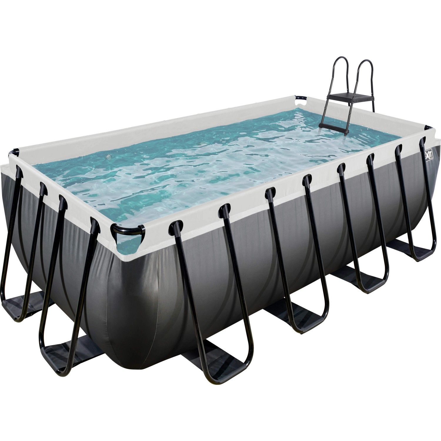 Exit Black Leather Pool Schwarz 400 x 200 x 122 cm m. Filterpumpe günstig online kaufen