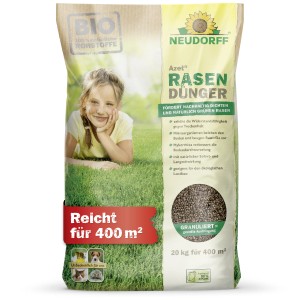 Sack Neudorff Azet Rasen-Dünger 20kg. Bio-Rasendünger für dichten, grünen Rasen.