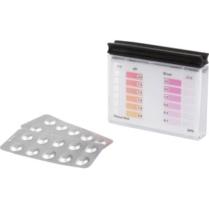 Steinbach Pooltester: Testkit zur Bestimmung von pH-Wert und Chlorgehalt, inkl. 2 x 10 Tabletten.