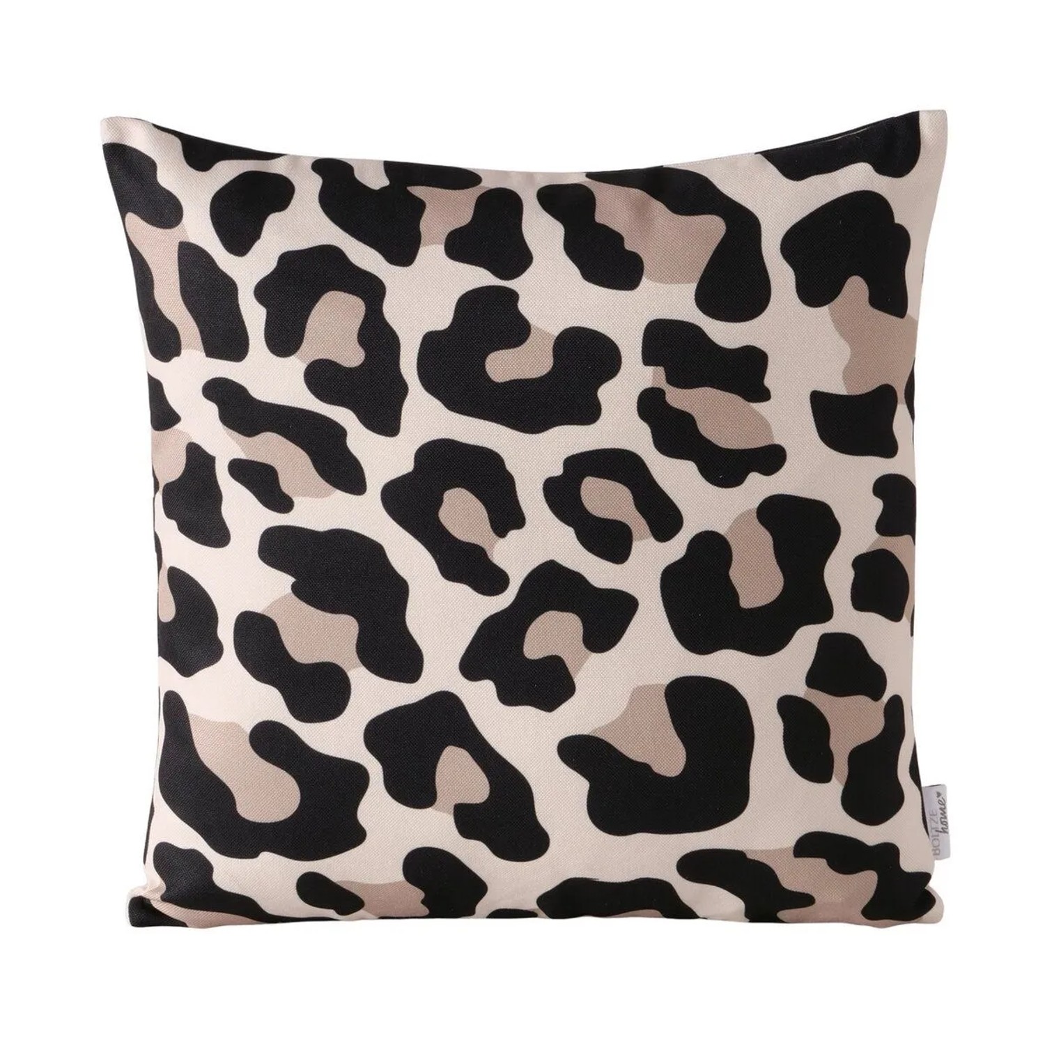 Boltze Kissen Leony Leoparden-Print 45 cm x 45 cm Schwarz-Braun