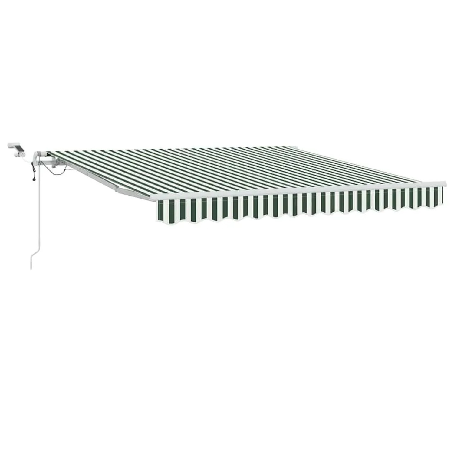 vidaXL Einziehbare Markise Grün und Weiß 300 x 250 cm 3330180