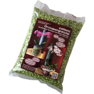 Colomi Orchideengranulat 1 l im grünen Beutel. Mineralisches Substrat für Orchideen.