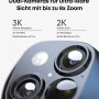 Detailaufnahme der Dual-Kamera der Eufy S340 Überwachungskamera mit 8x Zoom.