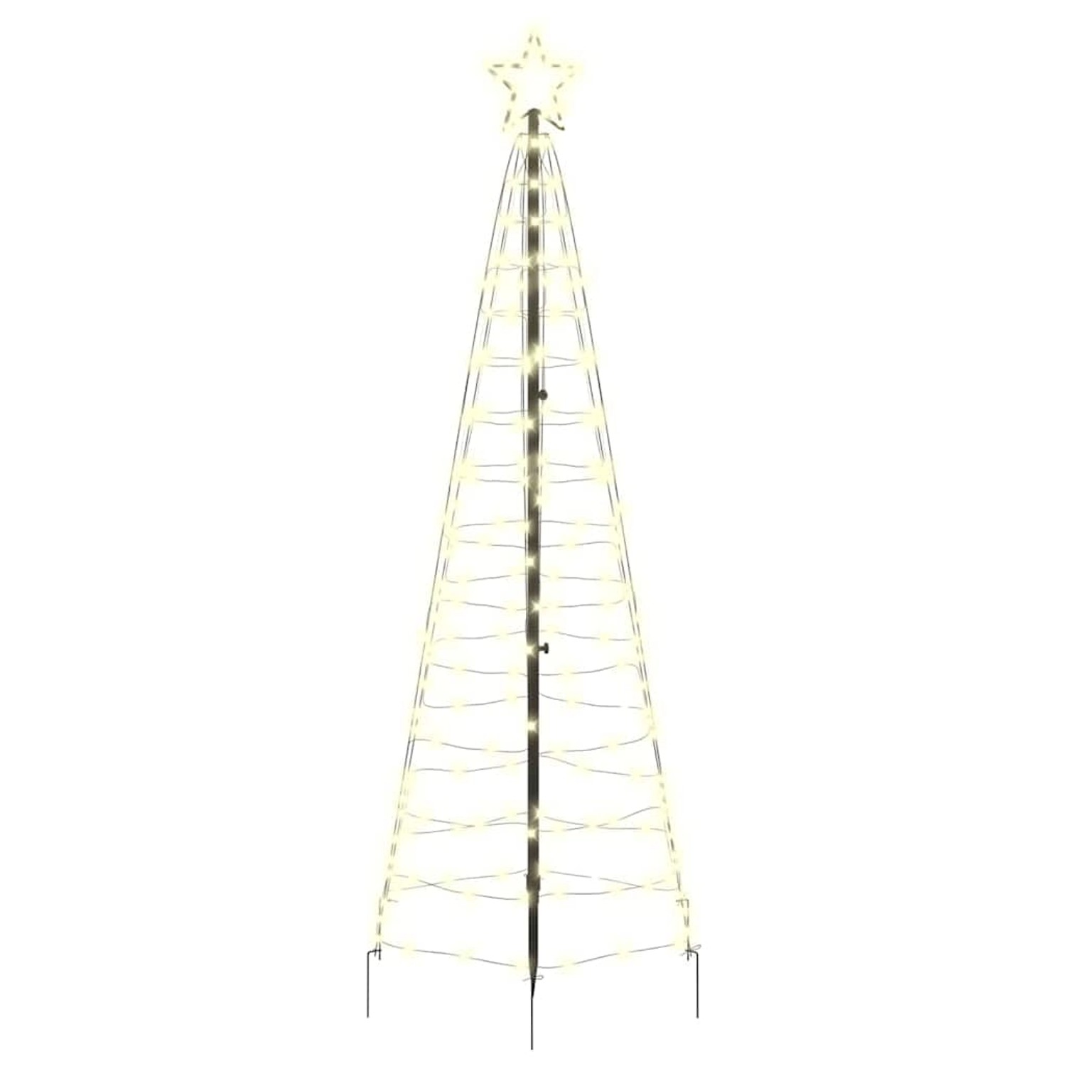 vidaXL LED Weihnachtsbaum mit Erdspießen Warmweiß 250 cm Eisen 42018749
