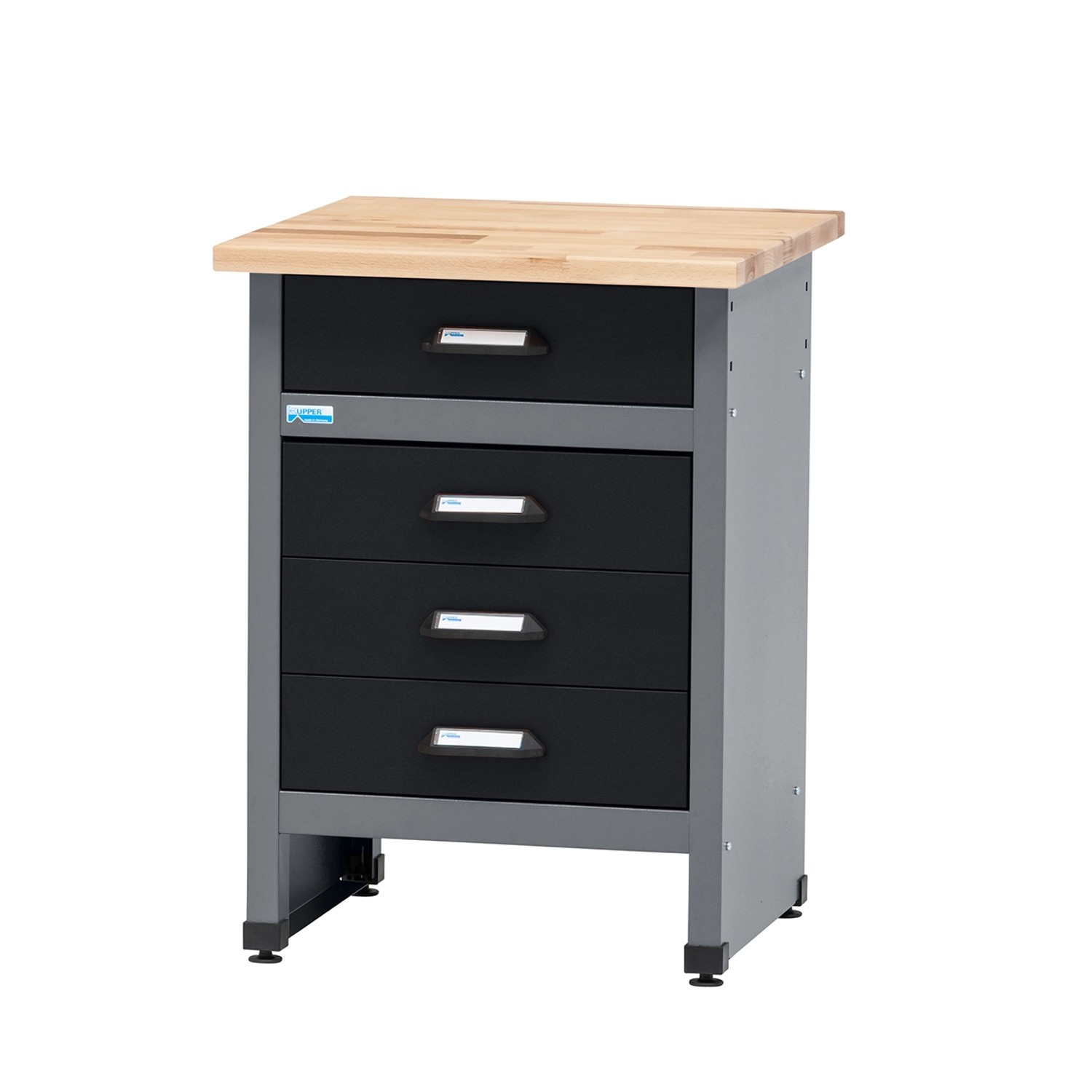 Küpper Werkbank mit 4 Schubladen 84 x 60 x 60 cm Schwarz-Hellgrau günstig online kaufen