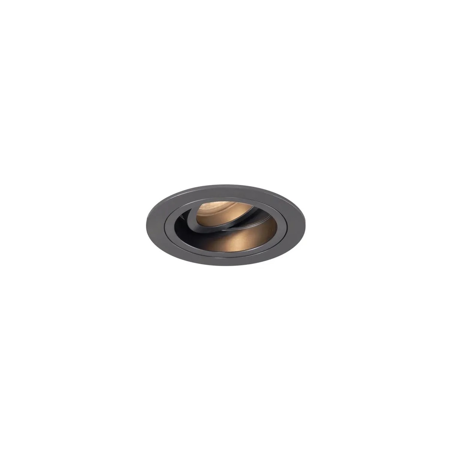 QAZQA Moderner Einbaustrahler Gunmetal GU10 50 mm Rund Schwenkbar Chuck